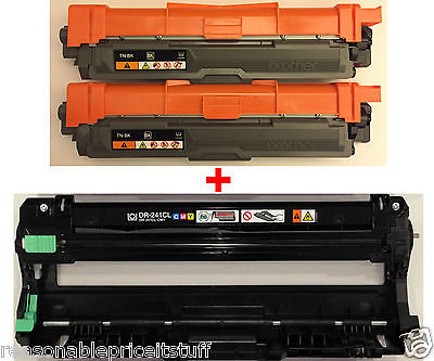 Brother Genuine New TN-241BK STARTER(1k@5%) BLACK TONER. Buy Multipack Save more