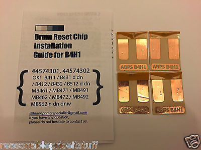 Super EZ Sticker type Drum Reset Chip for OKI B401 B411 B431 n dn dnw [B4H1-431]