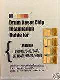 Chip de reinicio de tambor Peel &amp; Stick para OKI B410 B430 B440 MB460 MB470 MB480 N DN [B4H0