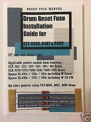 4x DIY Drum Reset Kits for Samsung CLP 360 365 CLX 3300 3305 including N W FN FW